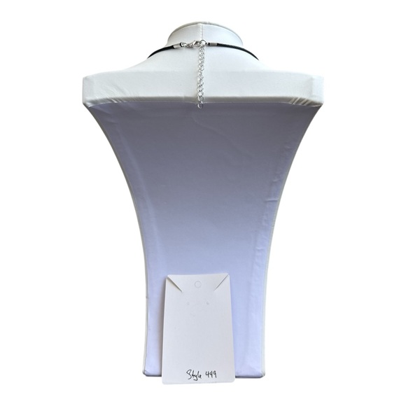 Handmade Teal and Green Fluid Art Heart Pendant Necklace by Svetlana Yeung - Picture 8 of 9